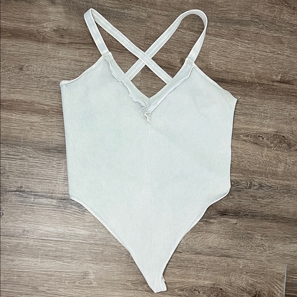 Free People Movement gray bodysuit size m/l